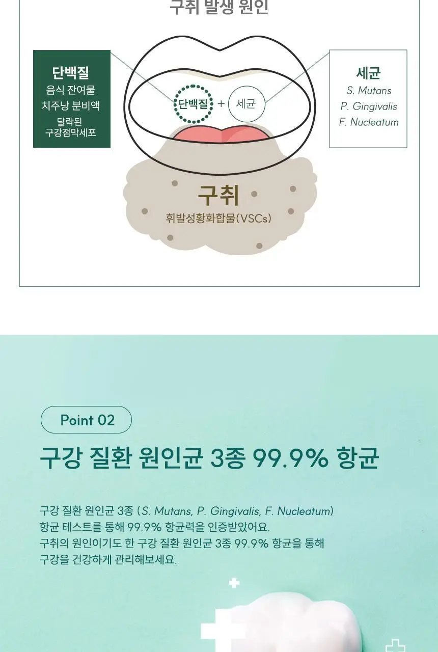 [고불소] 뷰센O 구취케어 치약 120g 상세페이지 8